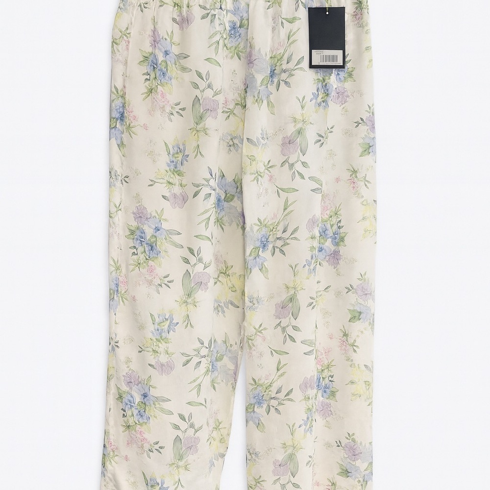 The Kooples Lightweight Flowy Floral High Waist Pants Medium NWT - Picture 3 of 5